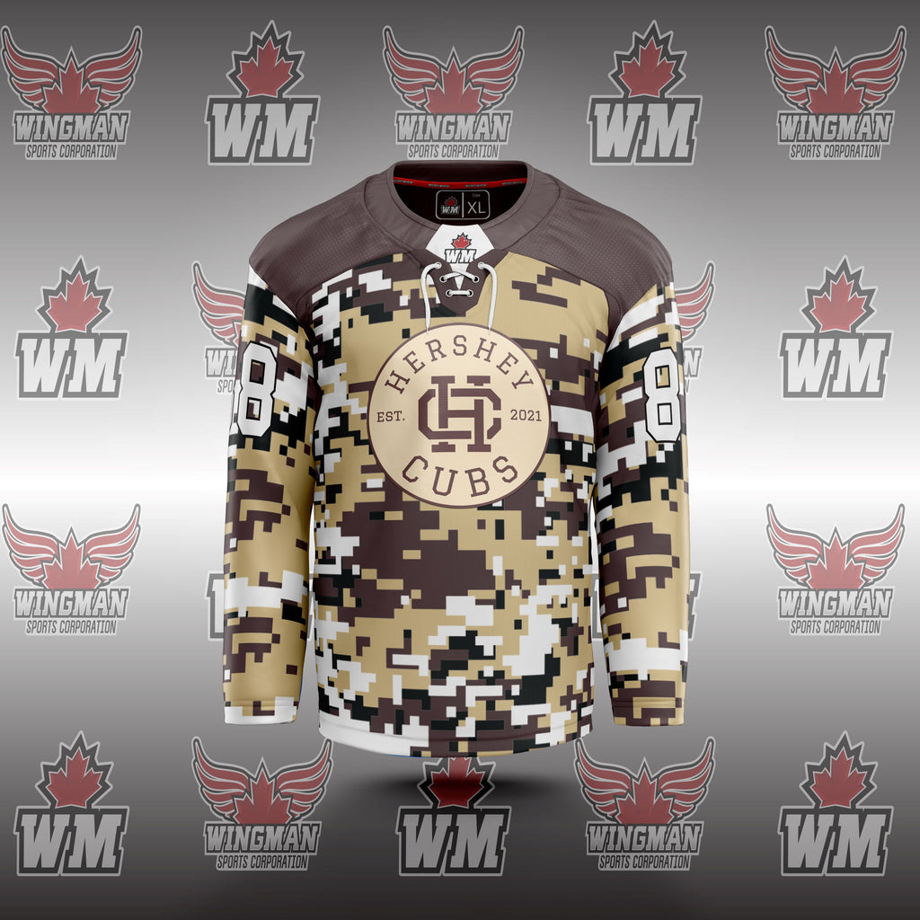 Hershey Cubs Jr Hockey Game Day 3rd Camo Jersey Wingman Sports Corp