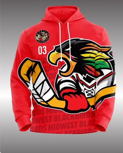 MIDWEST BLACKBIRDS GAME DAY Hoodie-RED