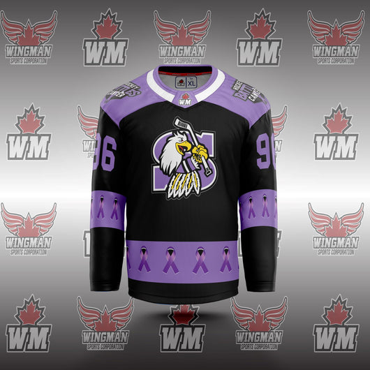 Sicamous Eagles Hockey Battles Cancer Jersey